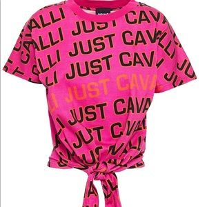 PRE OWNED JUST CAVALLI  TIE FRONT TOP